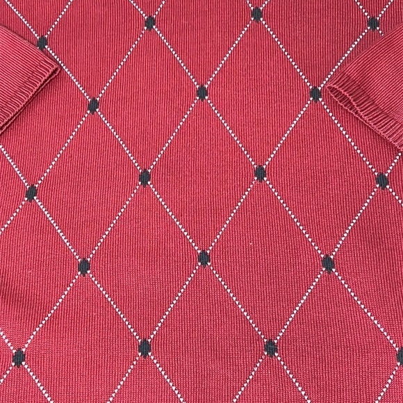 Brooks Brothers Red Argyle silk blend sweater Womens size Large - Picture 11 of 12